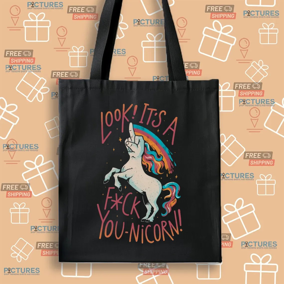 Look It's A F-you Unicorn Middle Finger T Shirt
