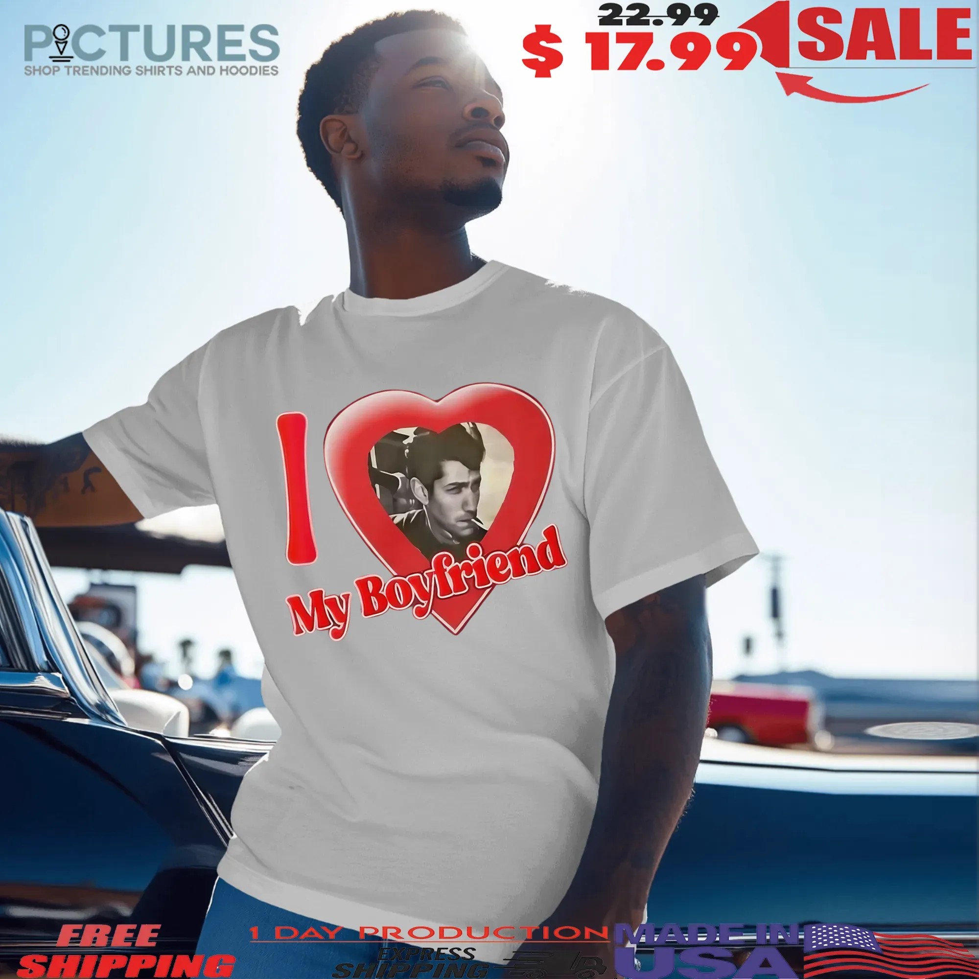 Louise Verneuil I Love My Boyfriend Alex Turner Heart T Shirt