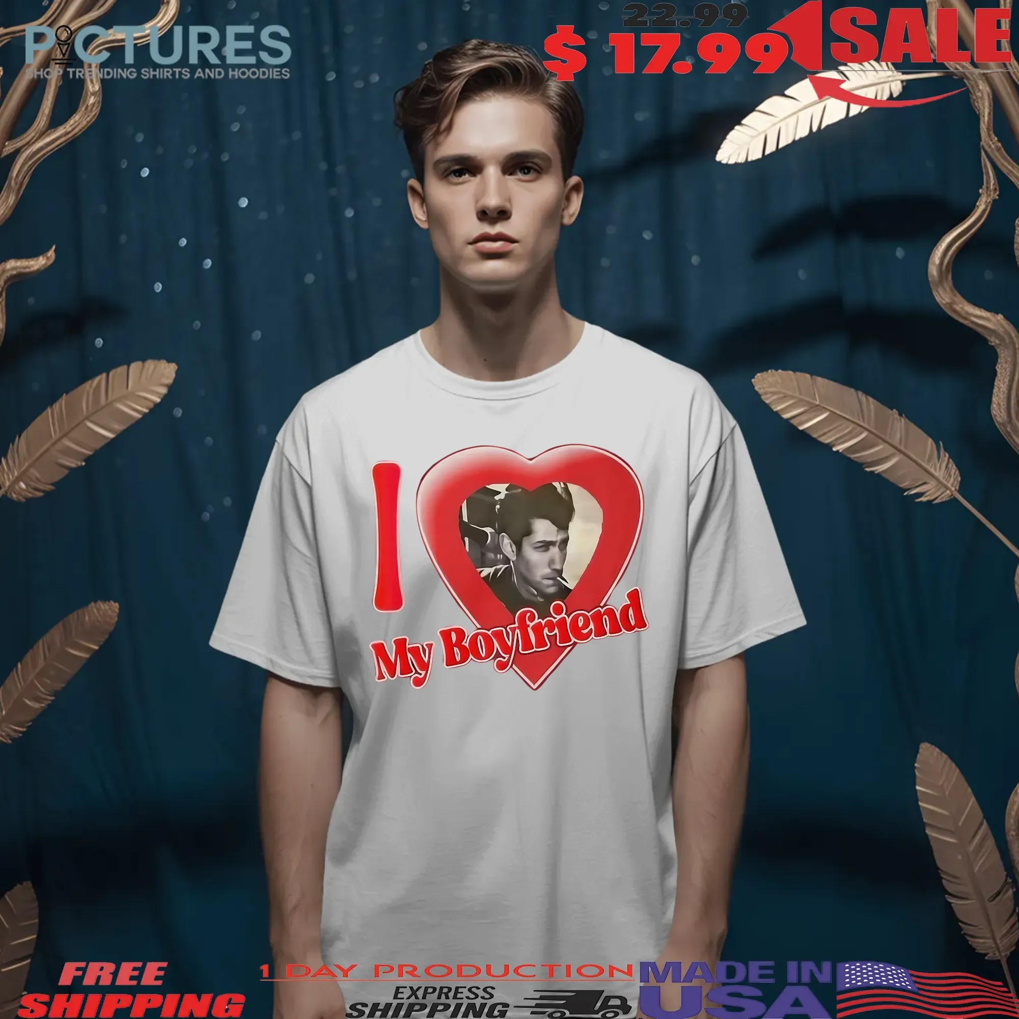 Louise Verneuil I Love My Boyfriend Alex Turner Heart T Shirt