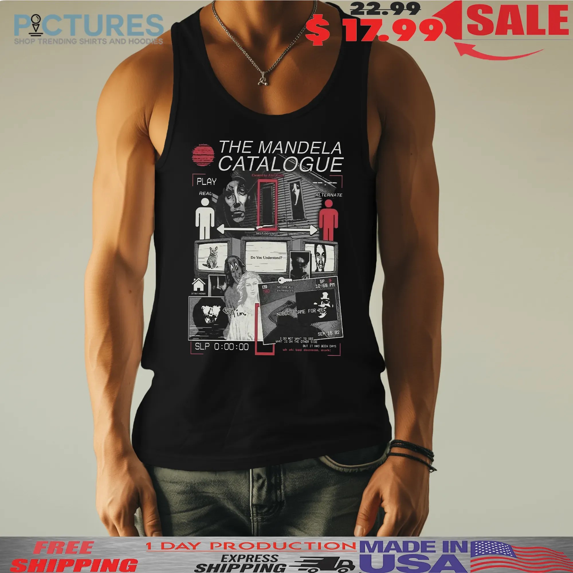 Mandela Catalogue Wanted By The FBI Poster Adam Murray and Jonah Marshall Horror Halloween T Shirt