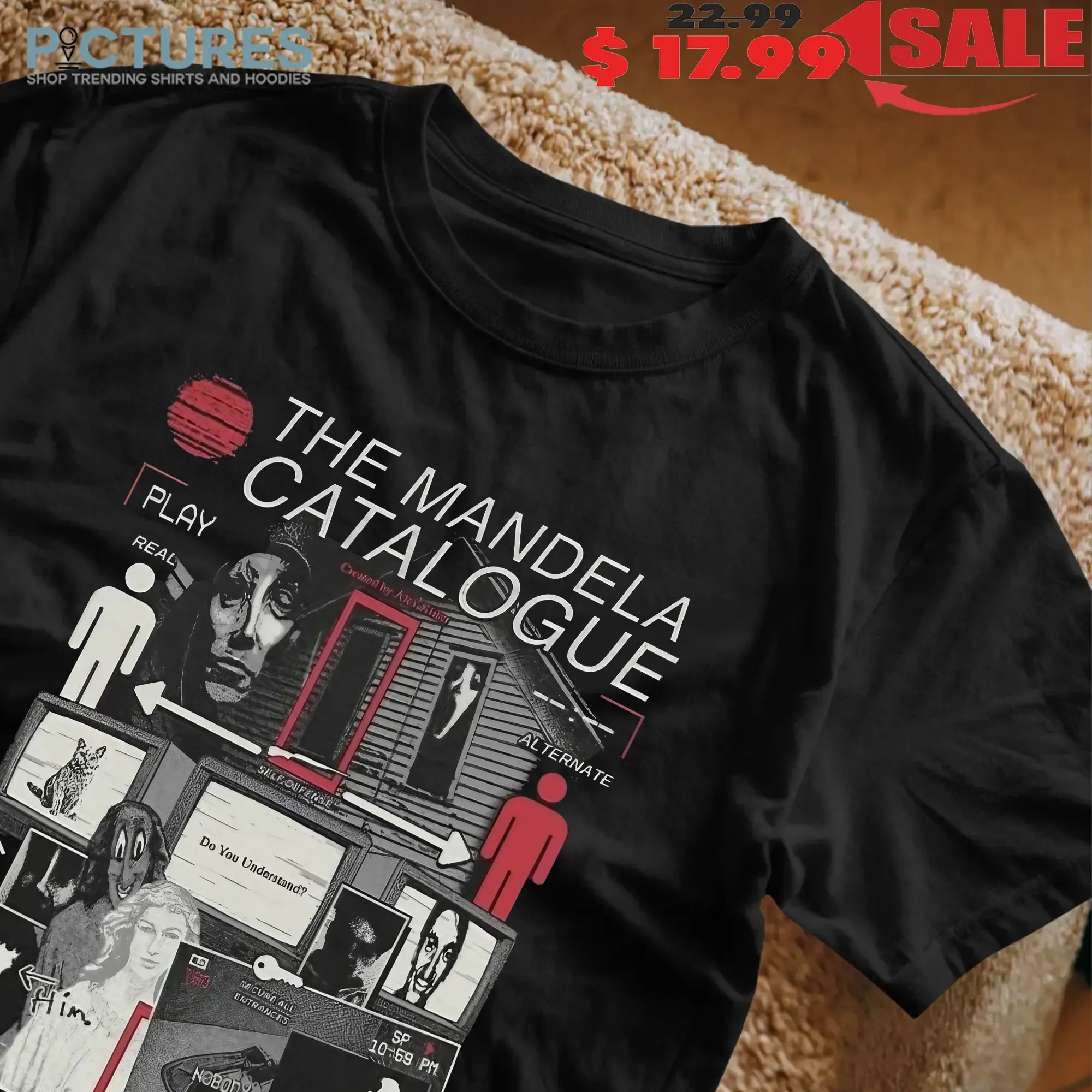 Mandela Catalogue Wanted By The FBI Poster Adam Murray and Jonah Marshall Horror Halloween T Shirt