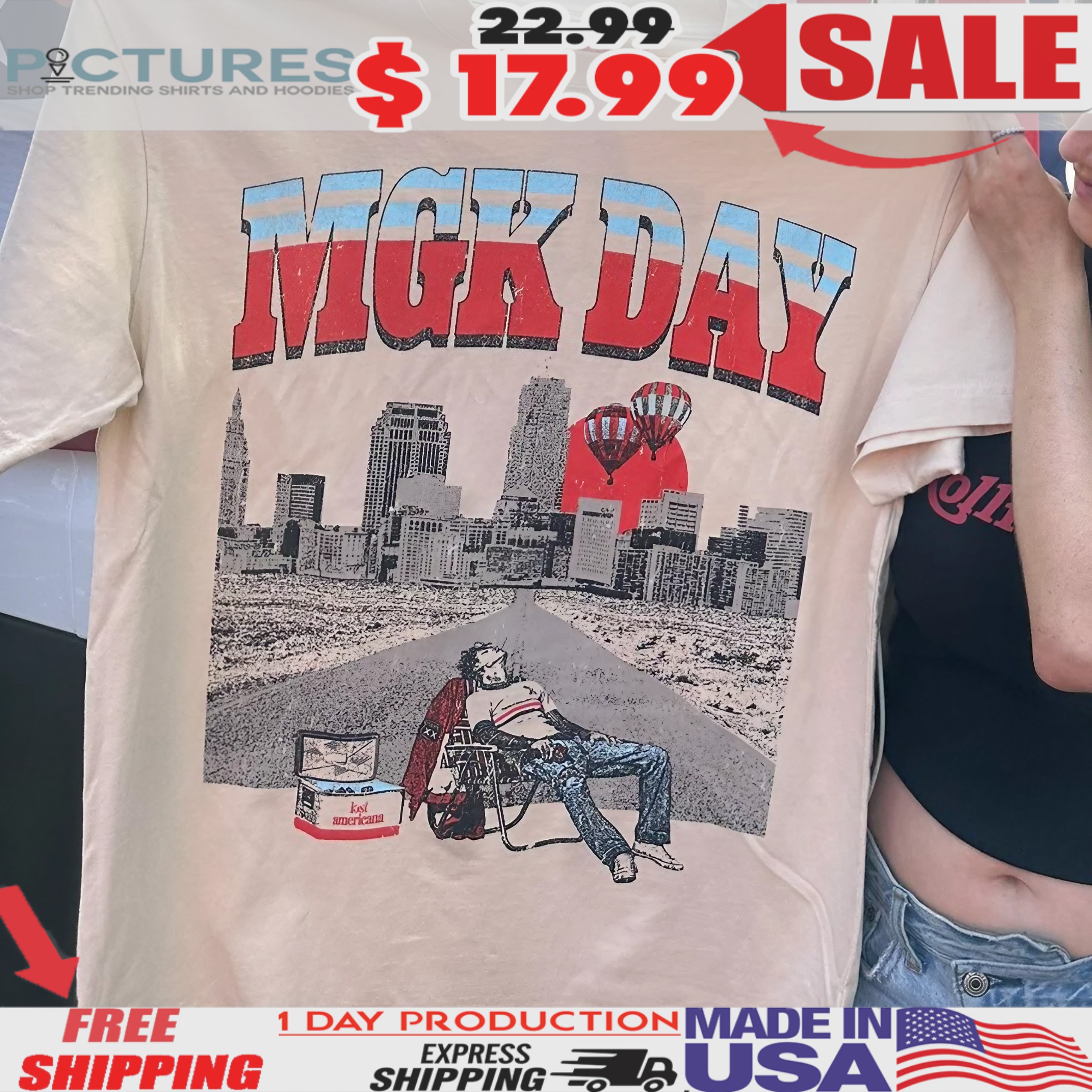 Mgk Day Machine Gun Kelly Cleveland Ohio August 2025 T Shirt