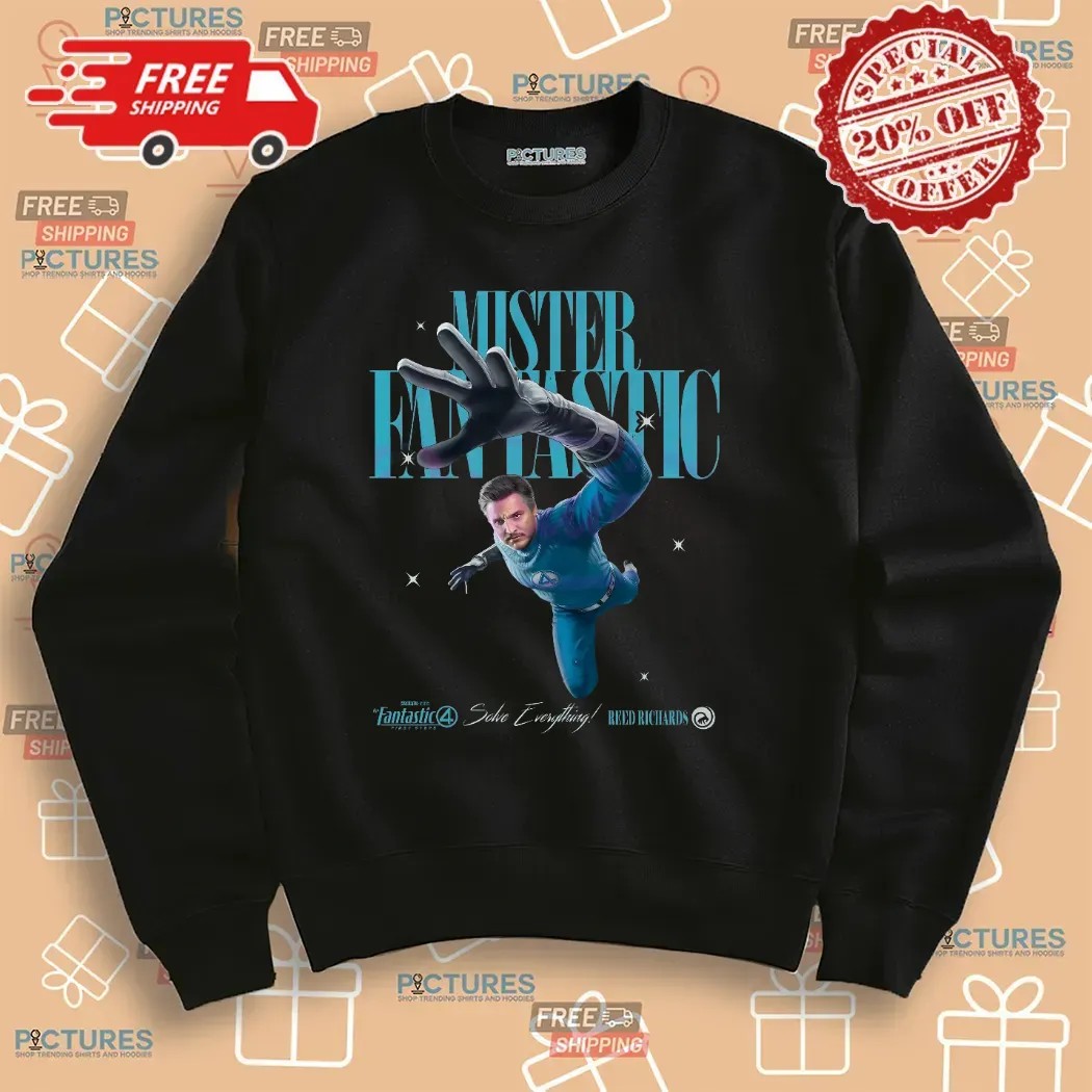 Mister Fantastic Reed Richards Fantastic Four Solve Everything Pedro Pascal T Shirt