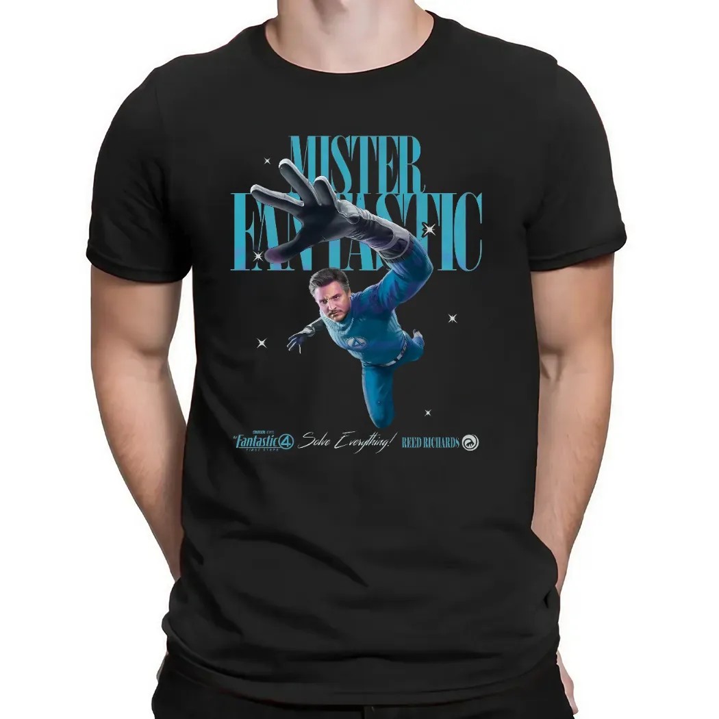 Mister Fantastic Reed Richards Fantastic Four Solve Everything Pedro Pascal T Shirt