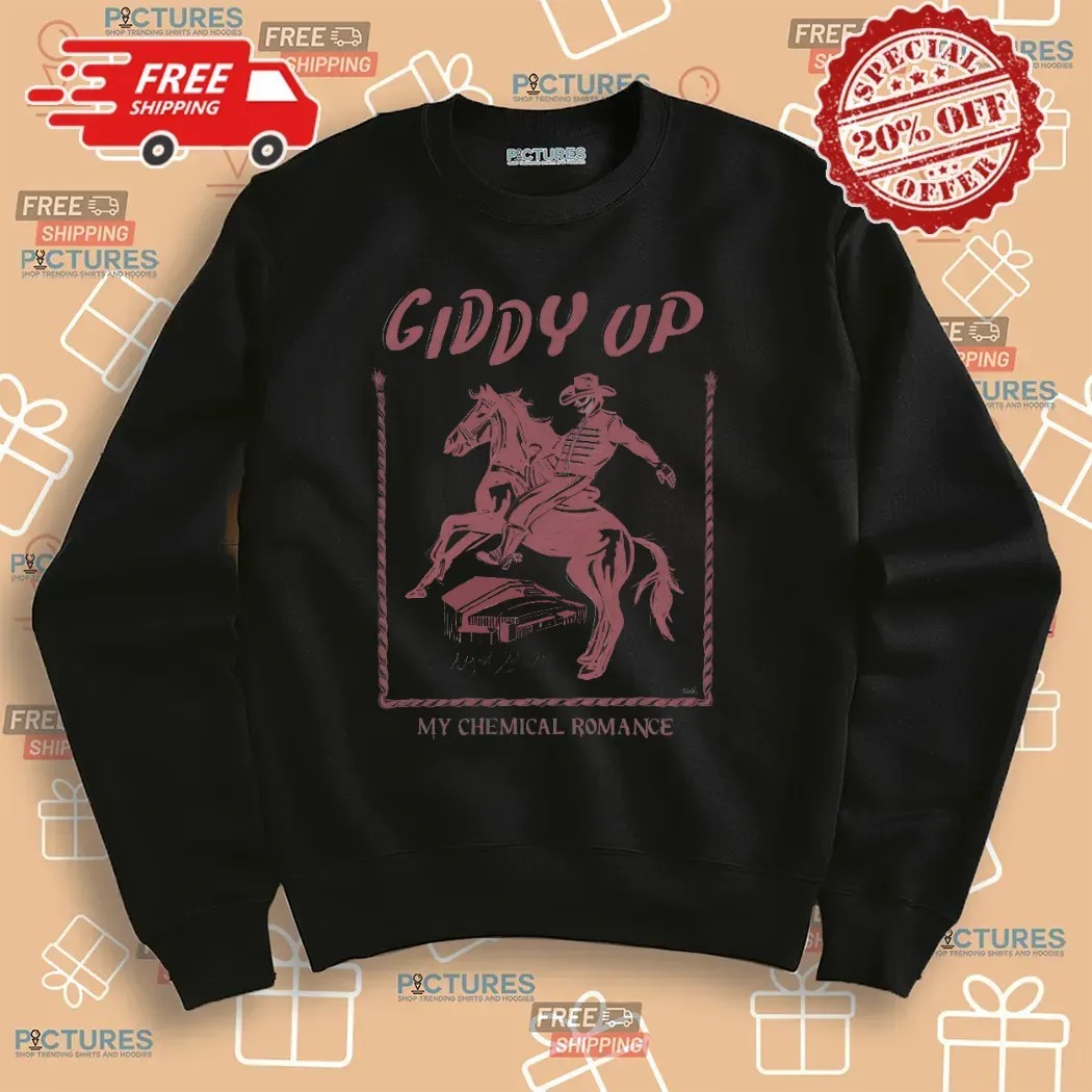 My Chemical Romance Giddy Up Arlington August 2nd 2025 Concert T Shirt