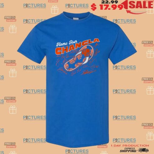 New York Baseball Home Run Chancla Signatures T Shirt