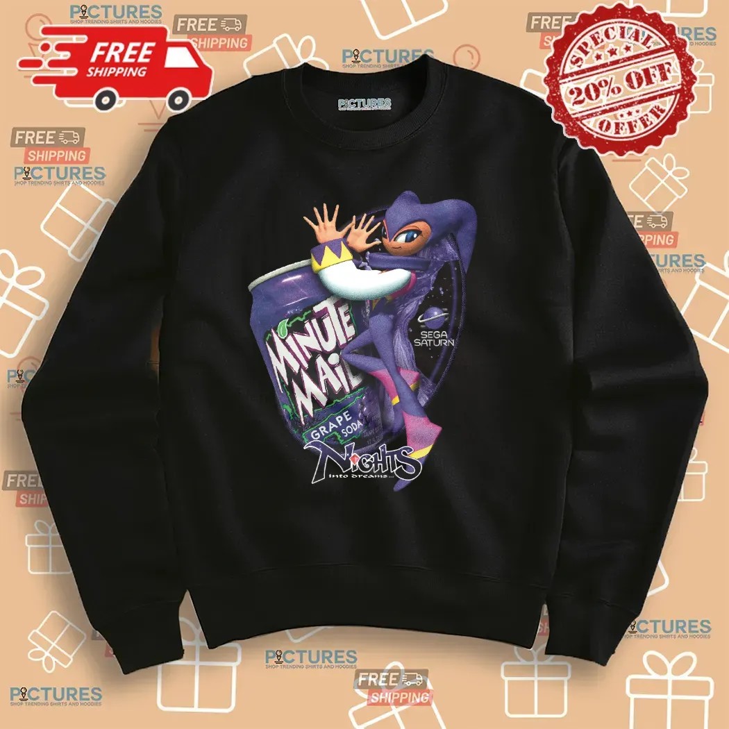 NiGHTS into Dreams Minute Maid Grape Soda Drink Video Game Mashup T Shirt