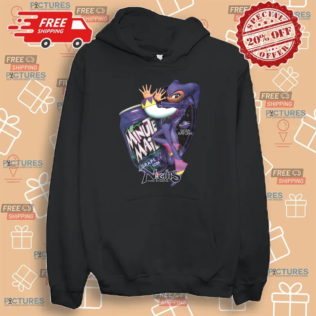 NiGHTS into Dreams Minute Maid Grape Soda Drink Video Game Mashup T Shirt