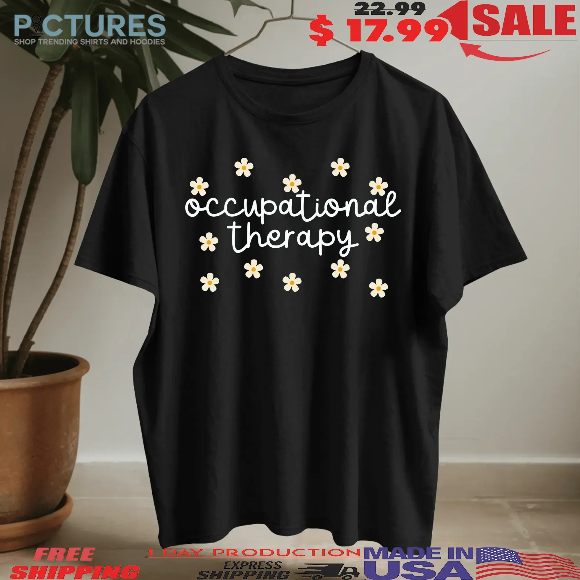 Occupational Therapy Daisy Bow Cute T Shirt Occupational Therapy Daisy Bow Cute T Shirt