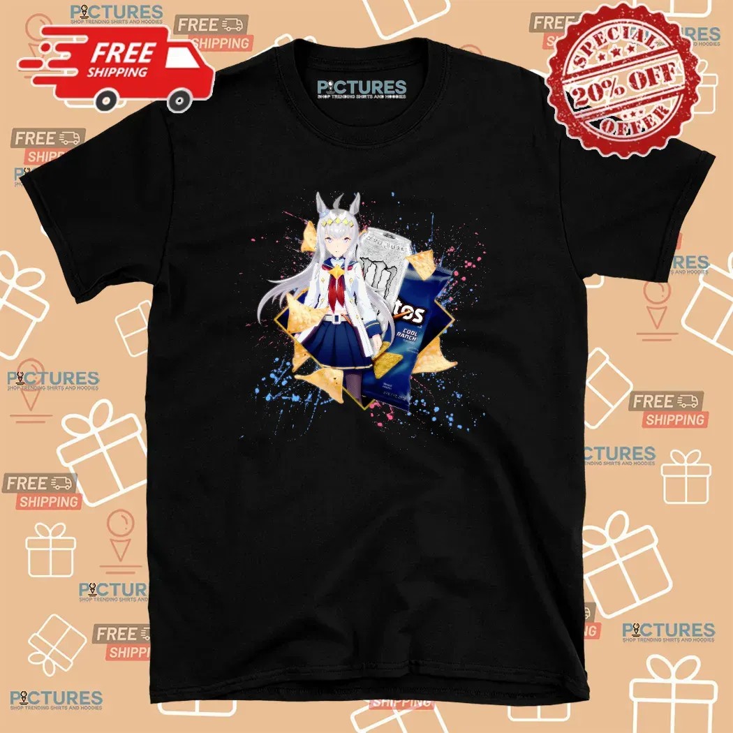Oguri Cap Uma Musume Pretty Derby Monster Energy Zero Sugar Doritos Cool Ranch Flavored Tortilla Chips Mashup T Shirt Oguri Cap Uma Musume Pretty Derby Monster Energy Zero Sugar Doritos Cool Ranch Flavored Tortilla Chips Mashup T Shirt