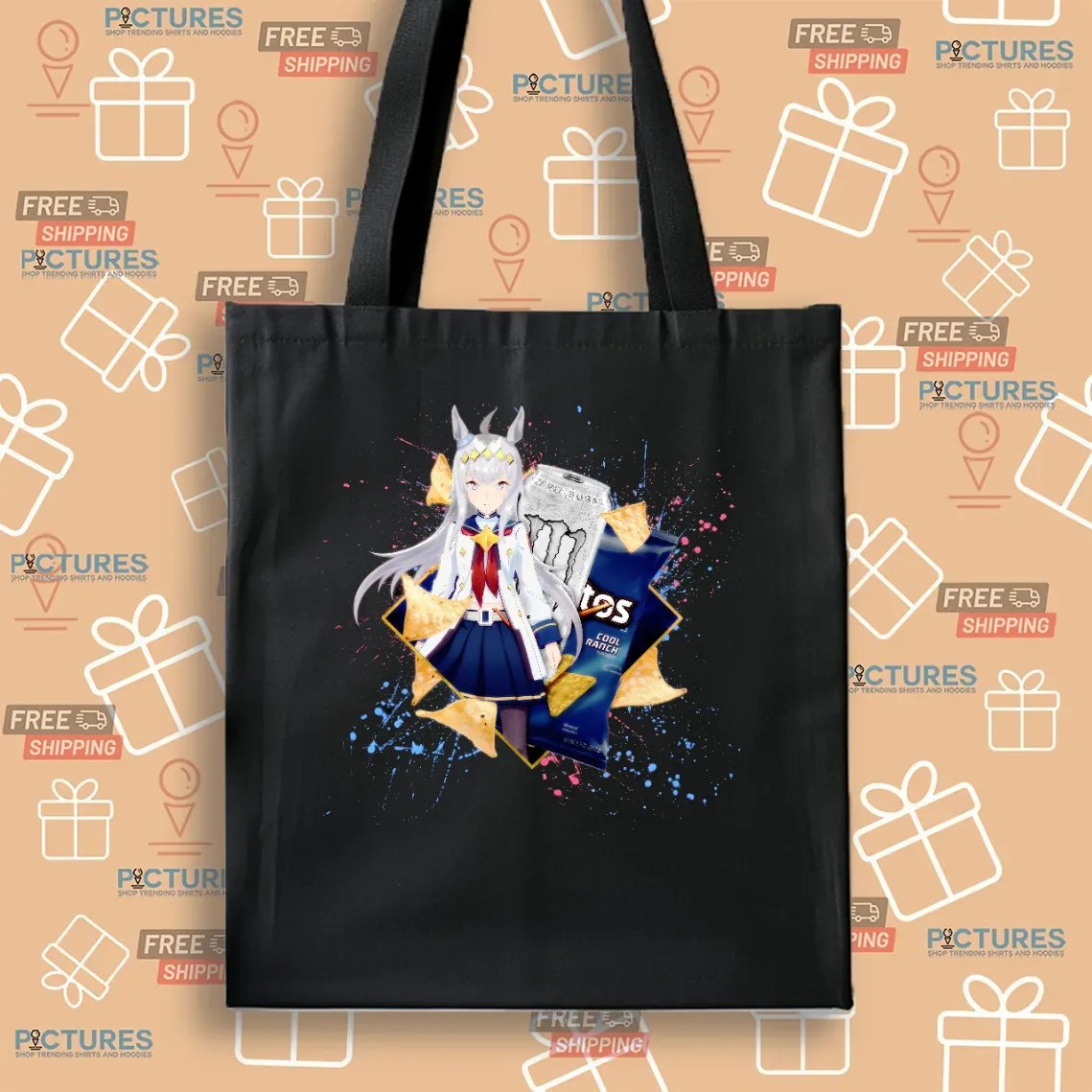 Oguri Cap Uma Musume Pretty Derby Monster Energy Zero Sugar Doritos Cool Ranch Flavored Tortilla Chips Mashup T Shirt Oguri Cap Uma Musume Pretty Derby Monster Energy Zero Sugar Doritos Cool Ranch Flavored Tortilla Chips Mashup T Shirt