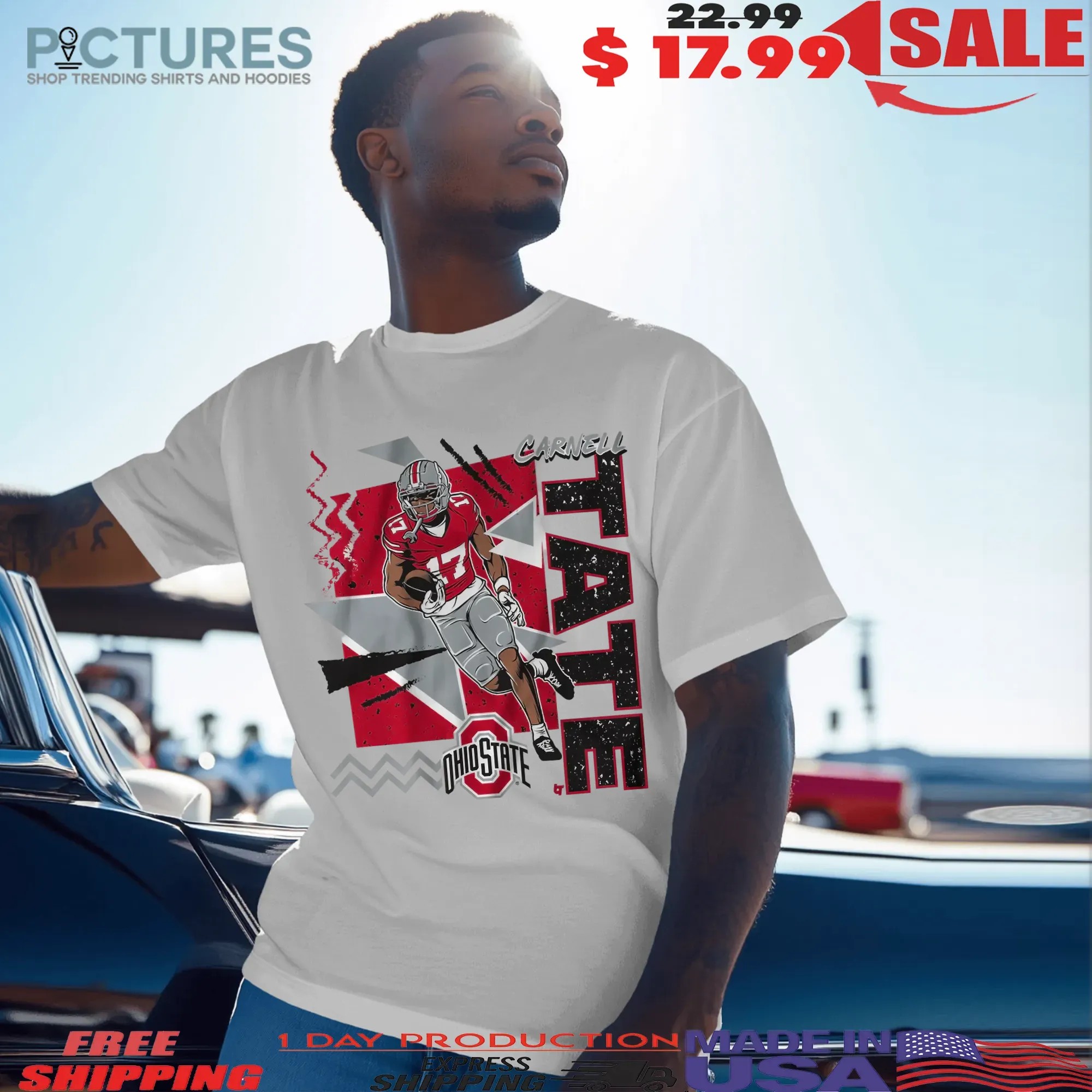 Ohio State Buckeyes Football Carnell Tate 90s style T Shirt
