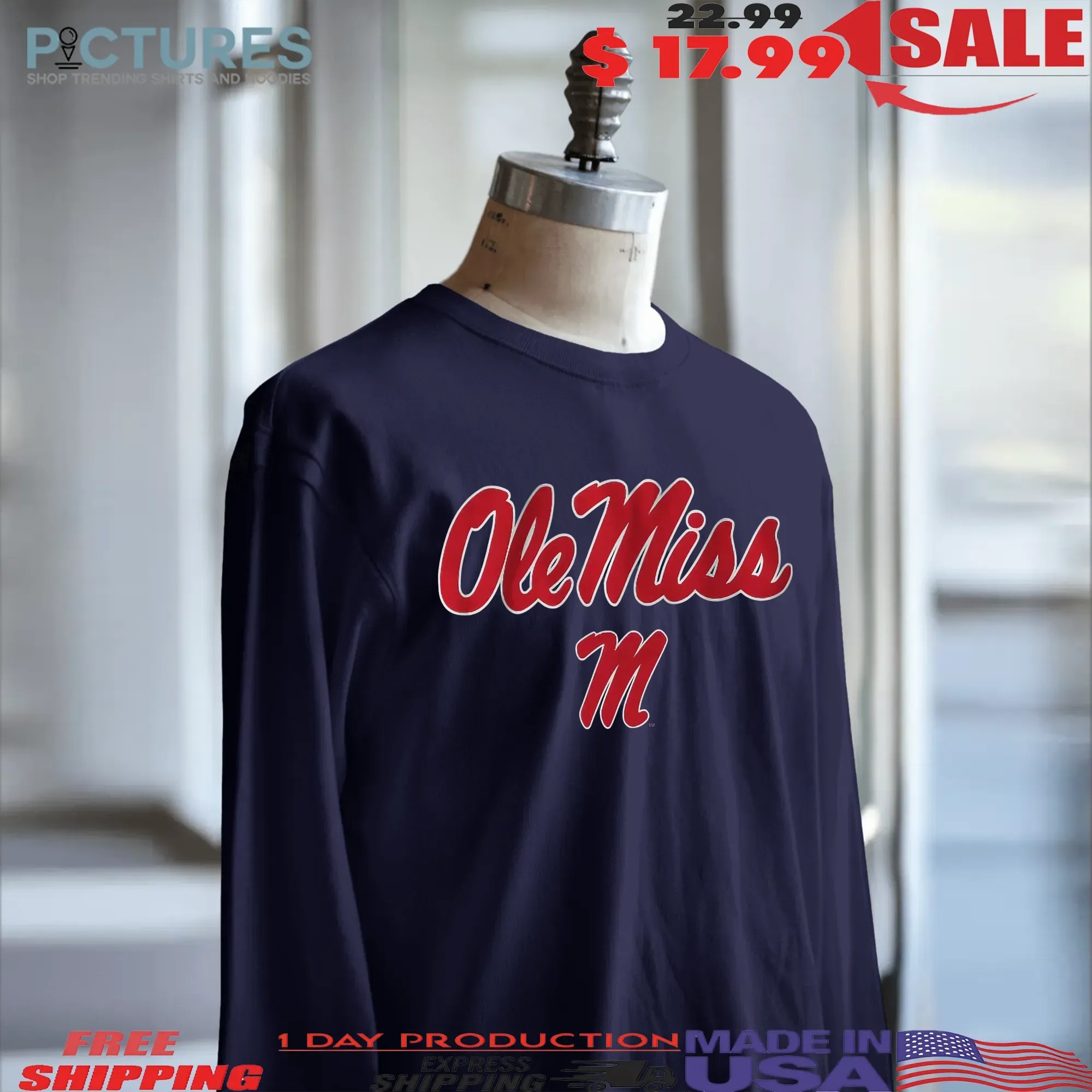 Ole Miss Rebels Wordmark T Shirt