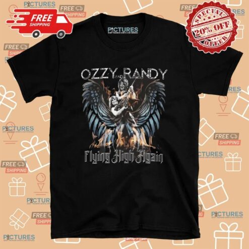Ozzy Osbourne And Randy Flying High Again 1948 2025 T Shirt