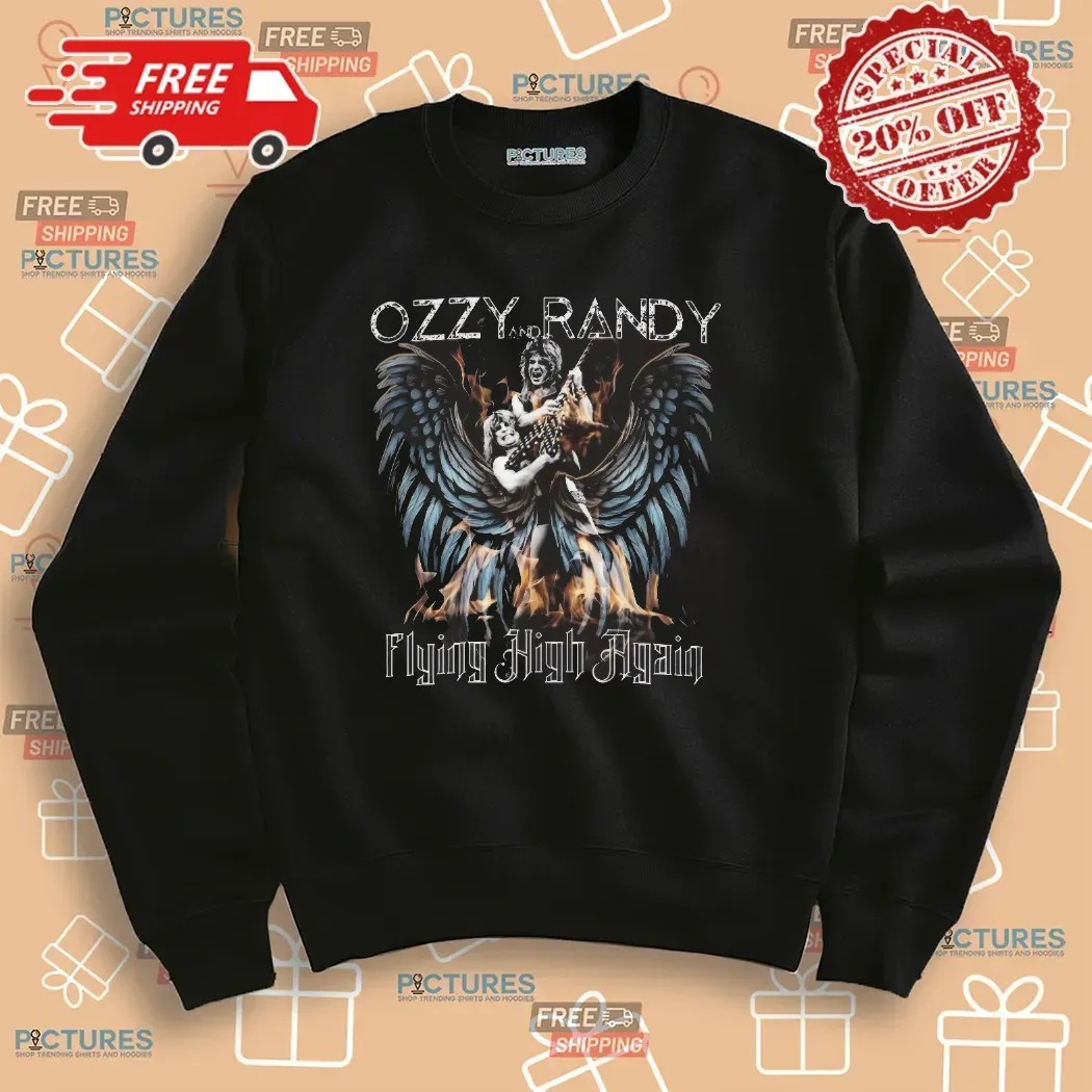Ozzy Osbourne And Randy Flying High Again 1948 2025 T Shirt