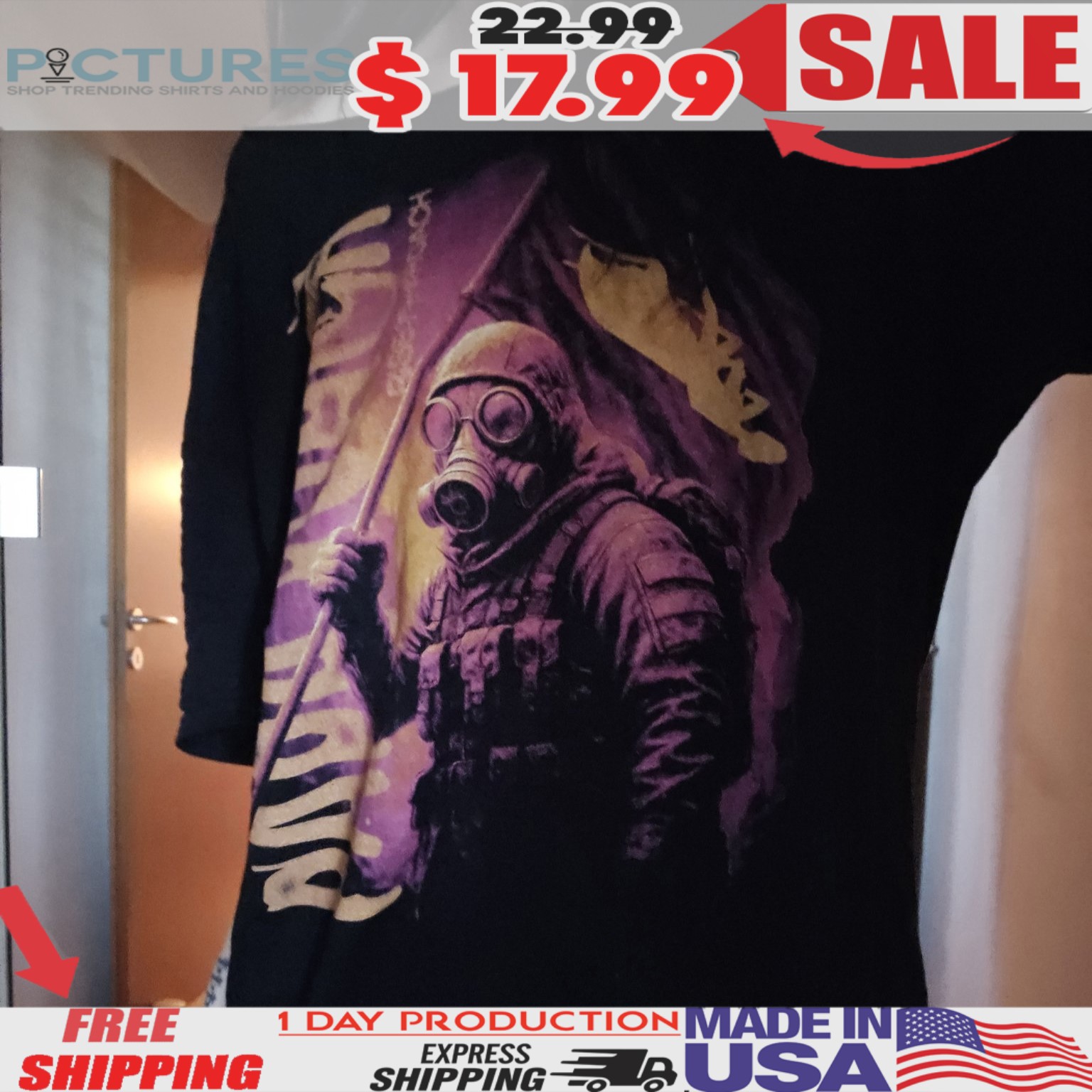 Papa Roach Rise Of The Roach Gas Mask Soldier Graphic Band Tee Punk Rock Merch T Shirt Papa Roach Rise Of The Roach Gas Mask Soldier Graphic Band Tee Punk Rock Merch T Shirt