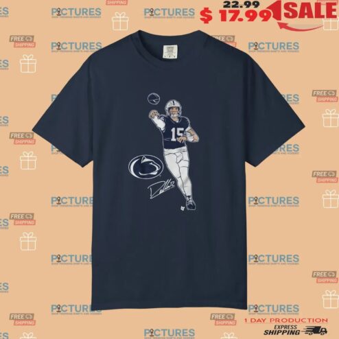 Penn State Football Drew Allar Superstar Pose Signature T Shirt