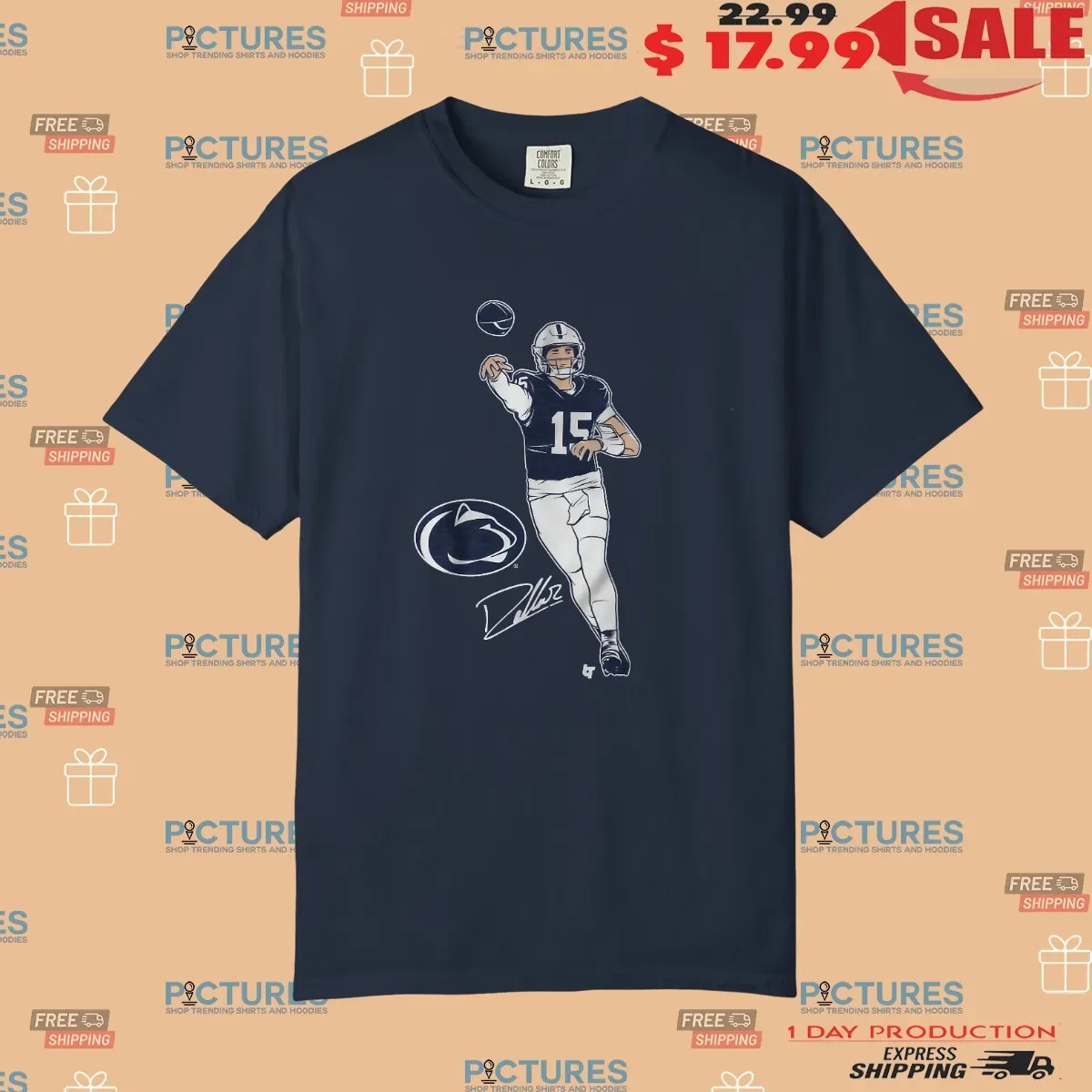 Penn State Football Drew Allar Superstar Pose Signature T Shirt