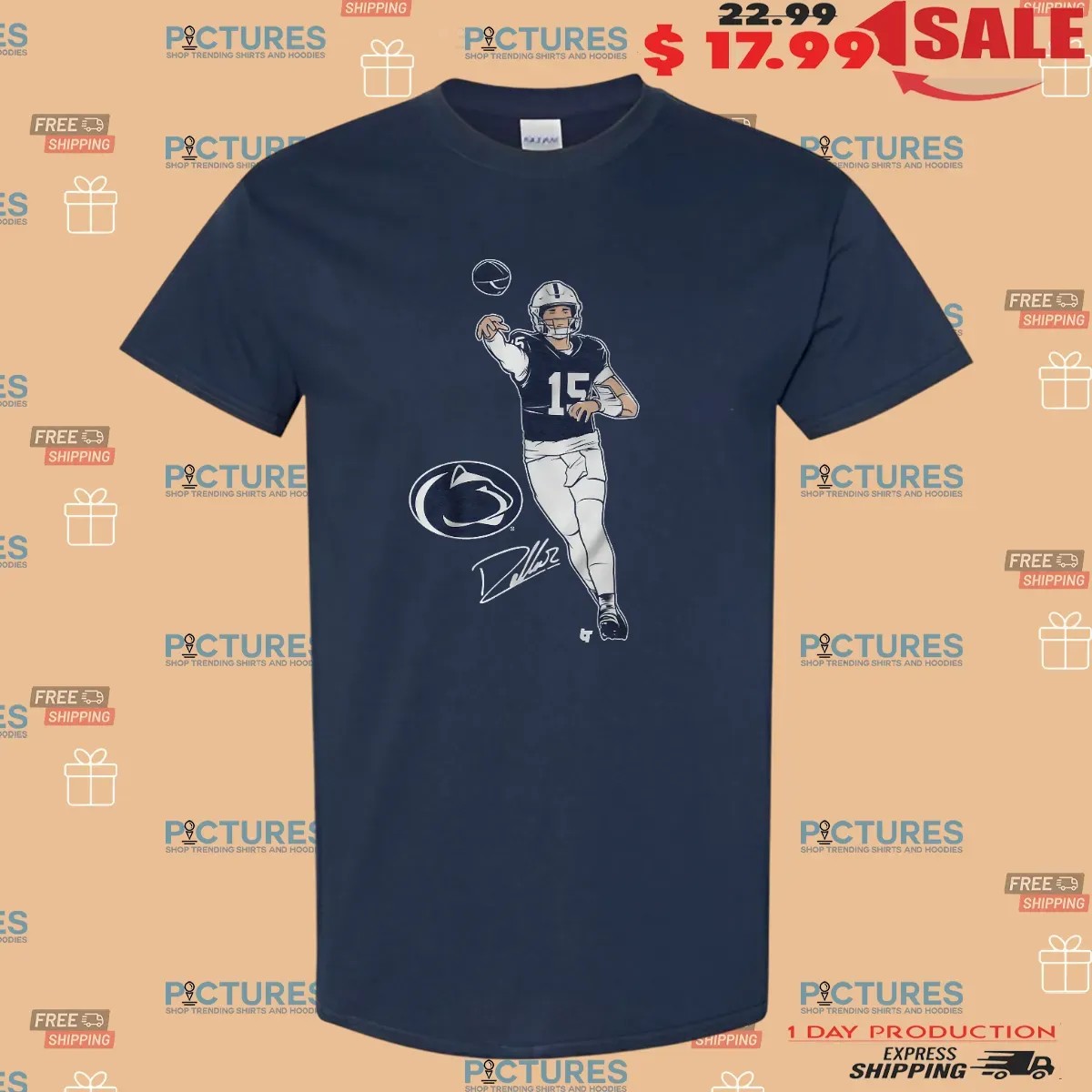 Penn State Football Drew Allar Superstar Pose Signature T Shirt