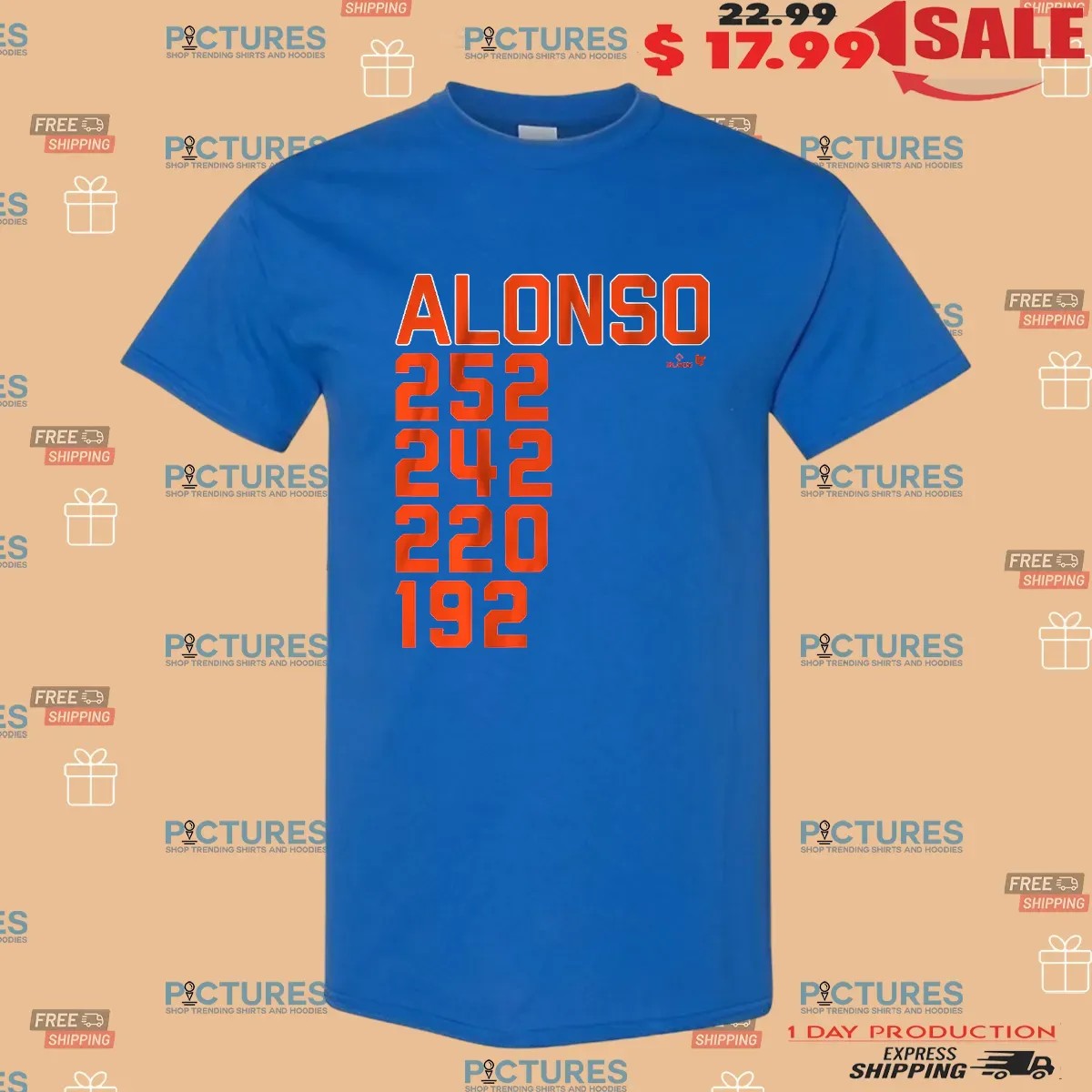Pete Alonso New York Home Run List 252 242 220 192 T Shirt
