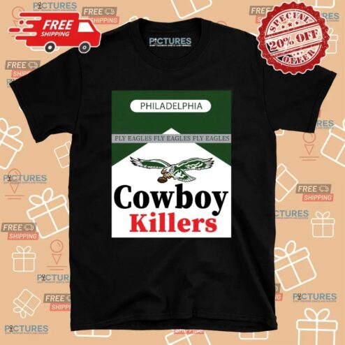 Philadelphia Eagles Cowboy Killers Fly Eagles Marlboro Parody T Shirt