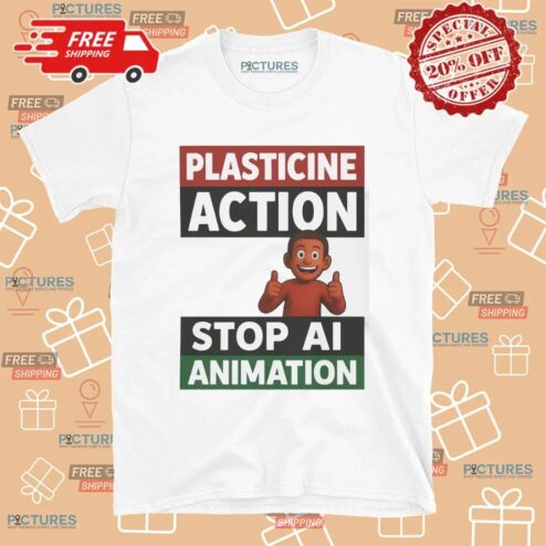 Plasticine Action Stop AI Animation T Shirt
