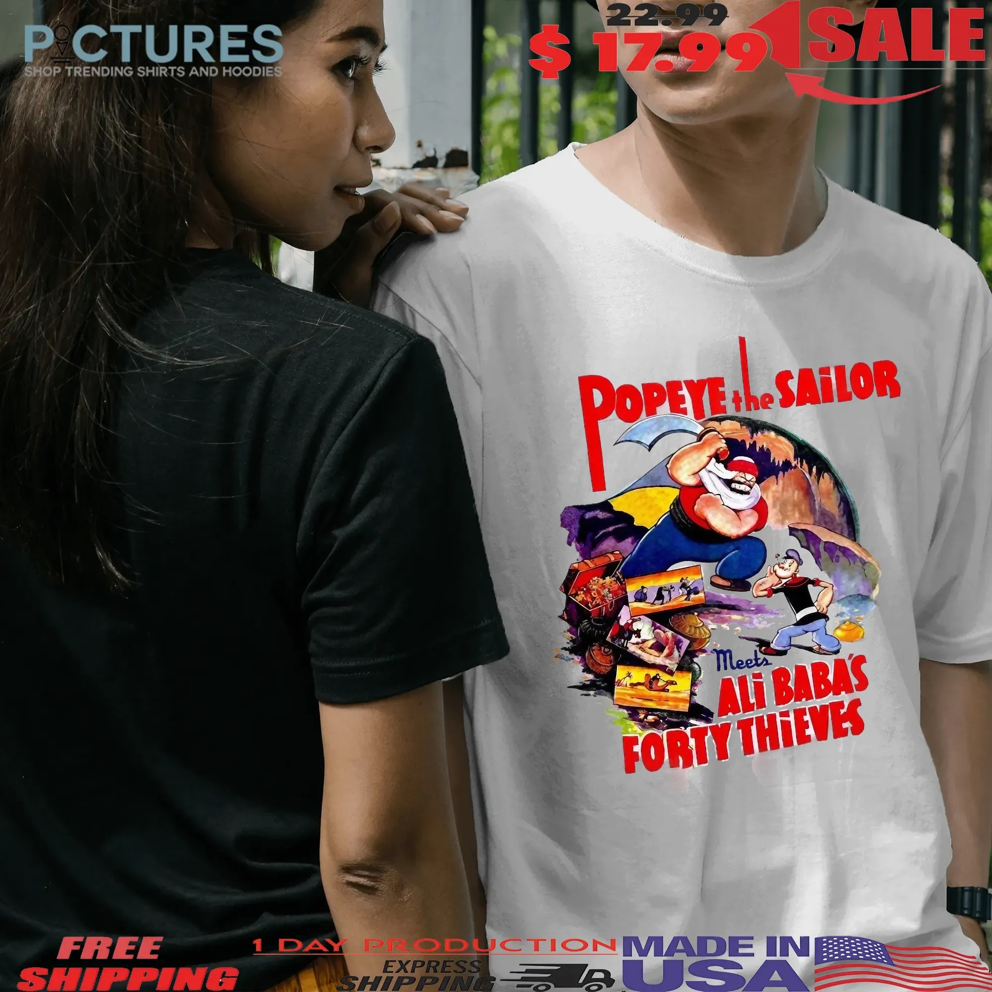 Popeye The Sailor Meets Ali Baba’s Forty Thieves T Shirt