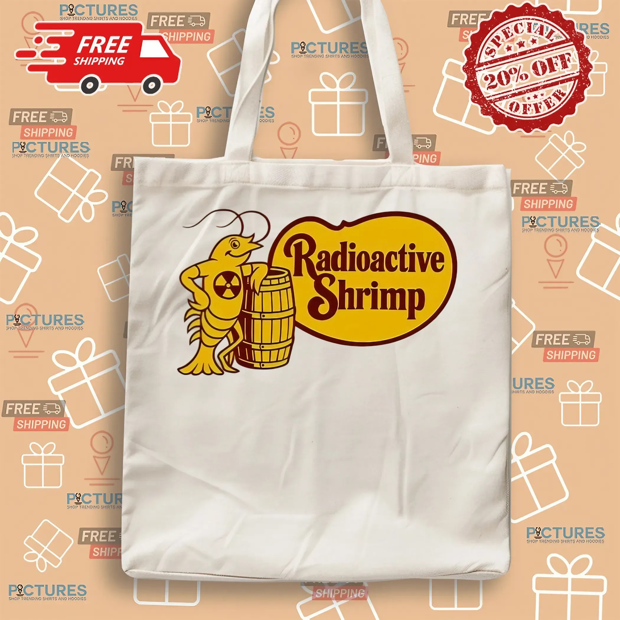Radioactive Shrimp Cracker Barrel Logo Parody T Shirt • Picturestees