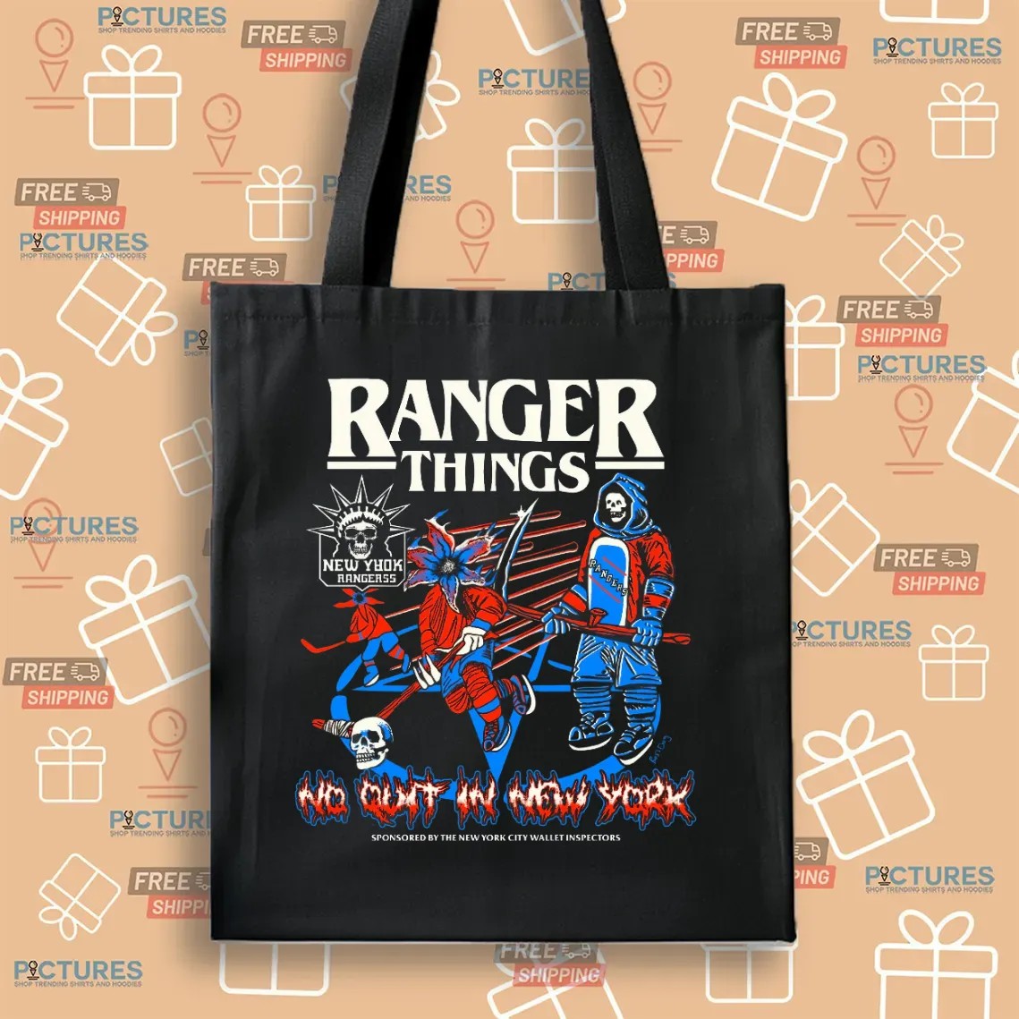 Ranger Things No Quit In New York Rangers Reaper Players T Shirt