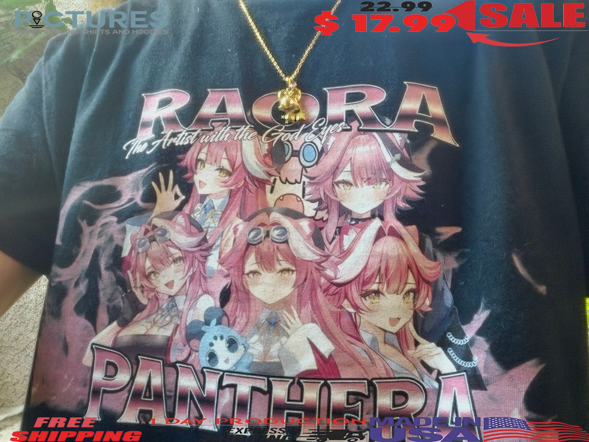 Raora Panthera Hololive The Artist With The God Eyes Vintage Bootleg T Shirt