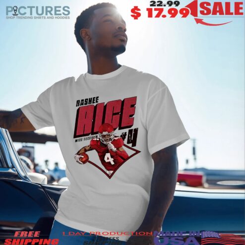 Rashee Rice Kansas City Chiefs Football Player Number 4 Wide Receiver Graphic T Shirt