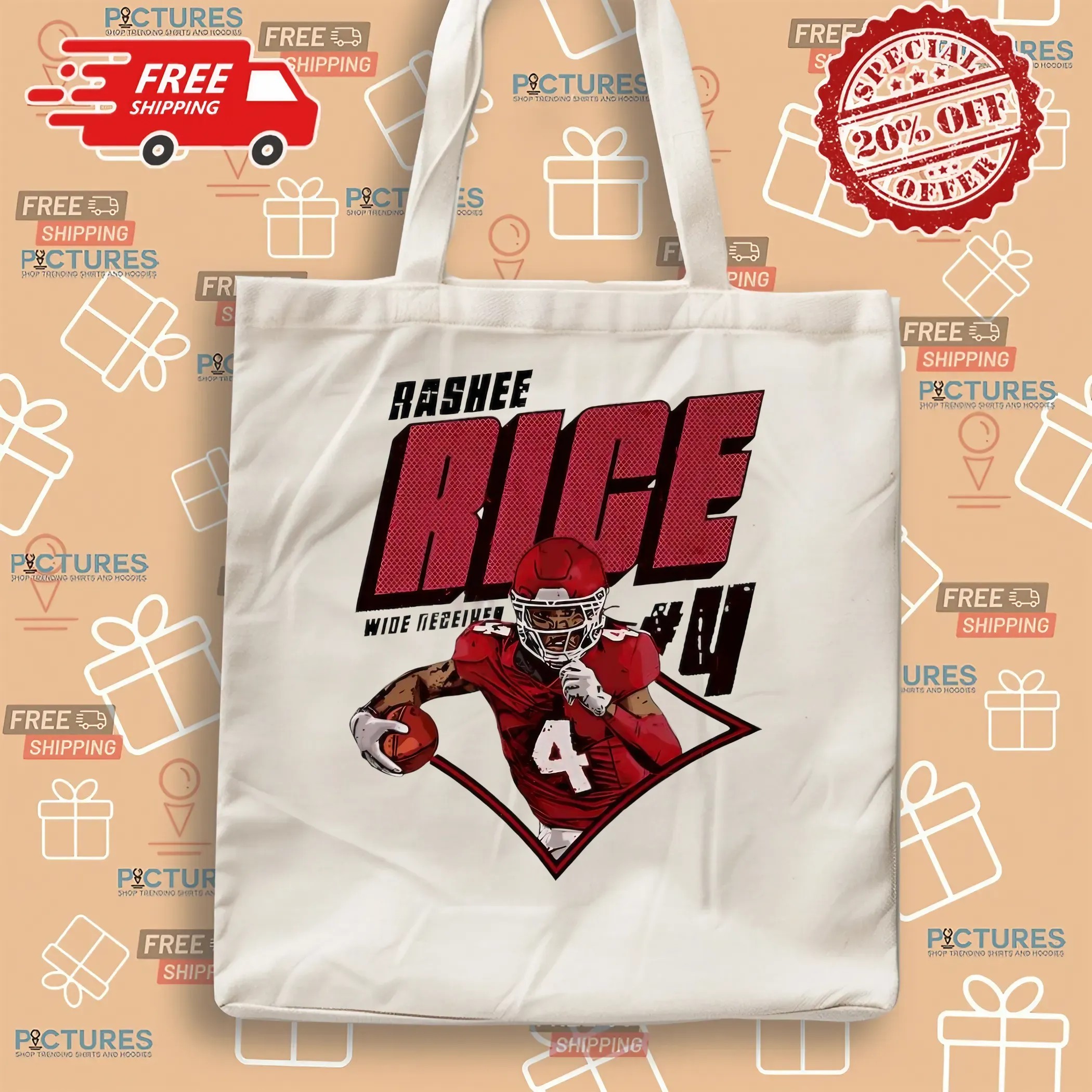 Rashee Rice Kansas City Chiefs Football Player Number 4 Wide Receiver Graphic T Shirt
