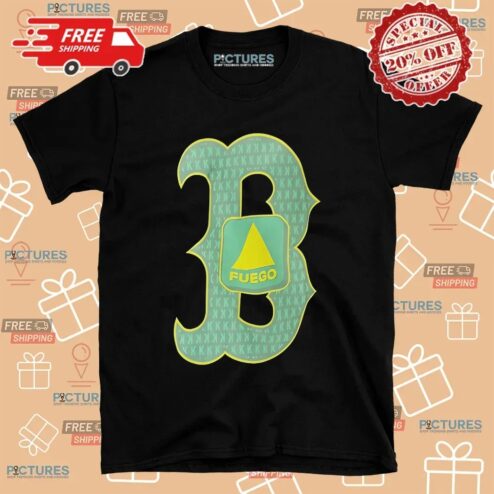 Red Sox B K Fuego 100 Double Sided T shirt