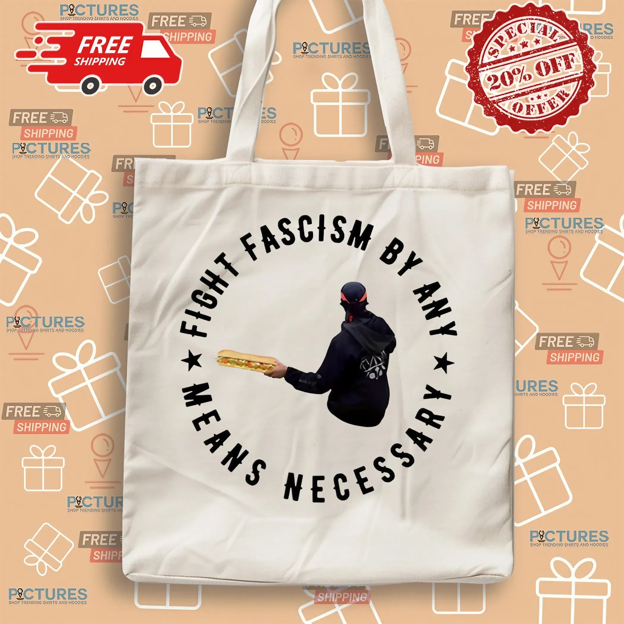 Resist DC Sandwich Fight Fascism By Any Means Necessary T Shirt