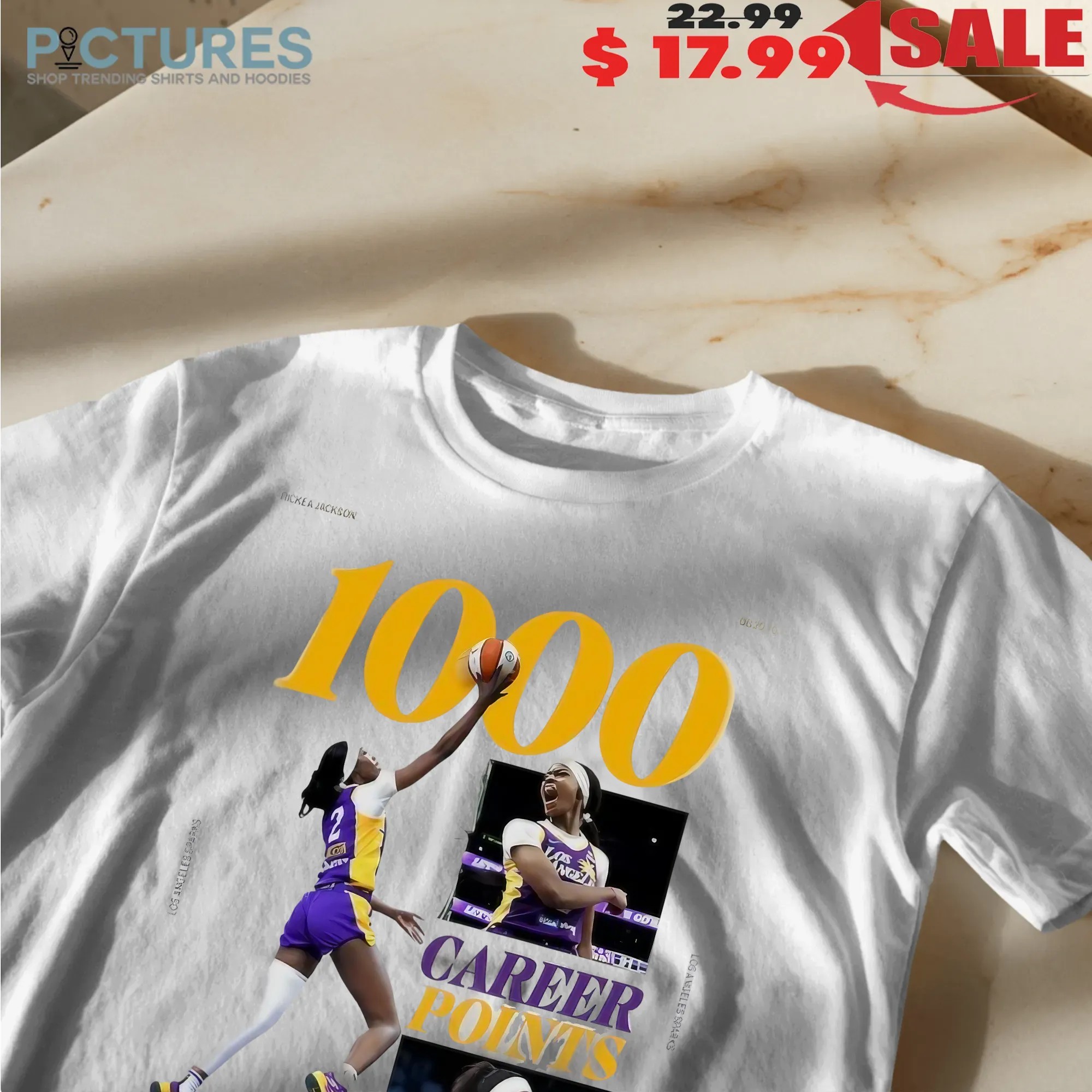 Rickea Jackson Wnba Los Angeles Sparks 1000 Career Points T Shirt