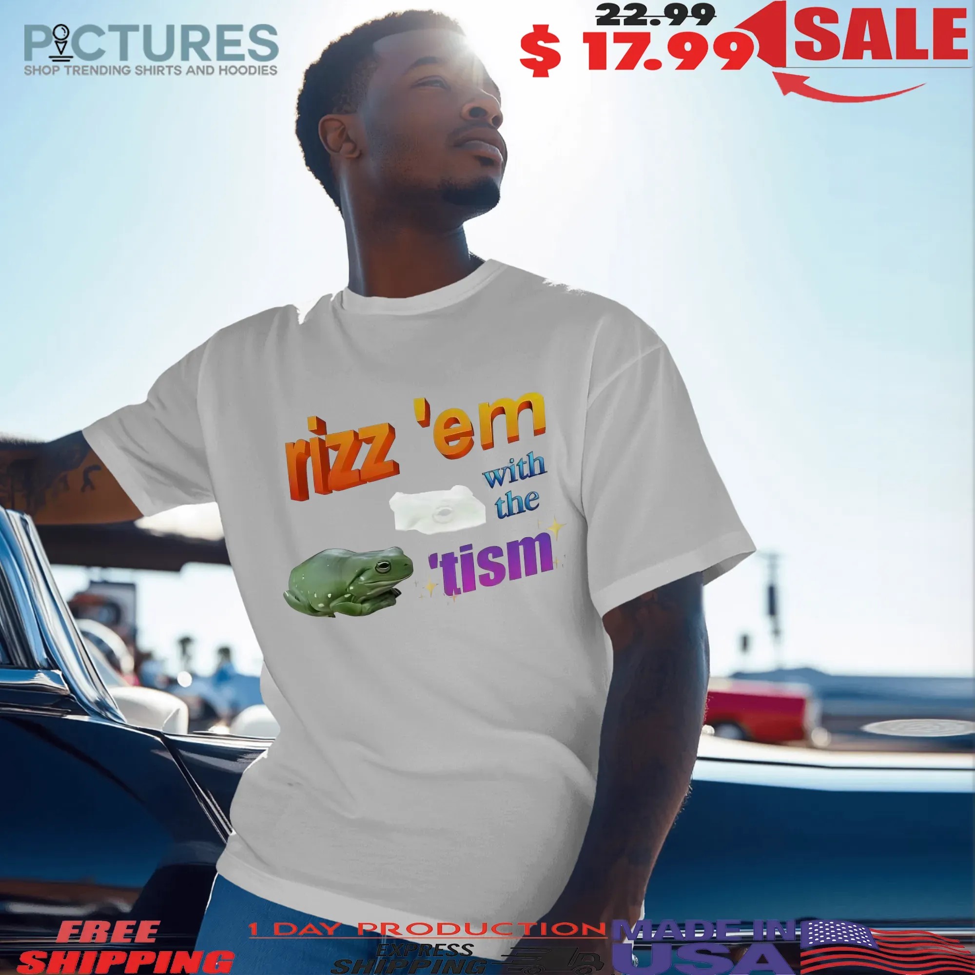 Rizz ’em With The ’tism Frog Parody T Shirt