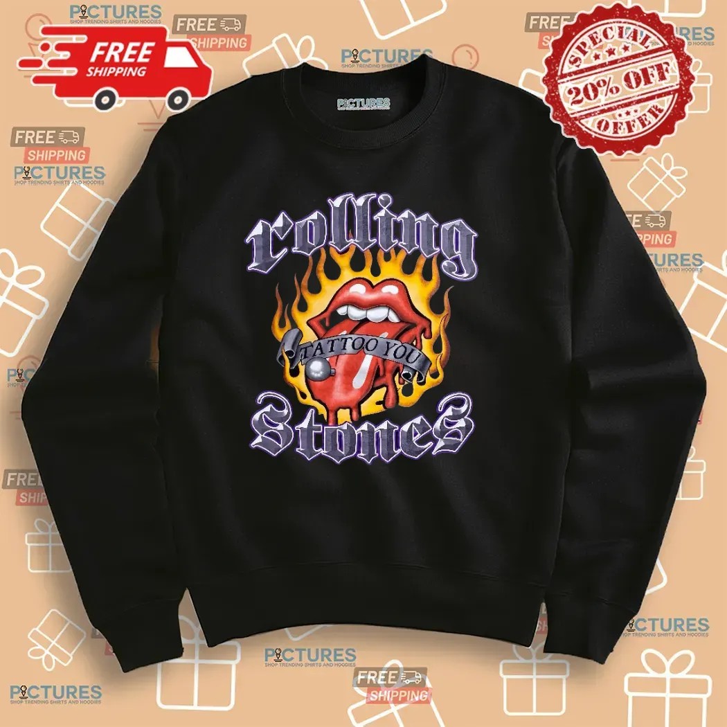 Rolling Stones Tattoo You Flames Band Vintage Y2K T Shirt