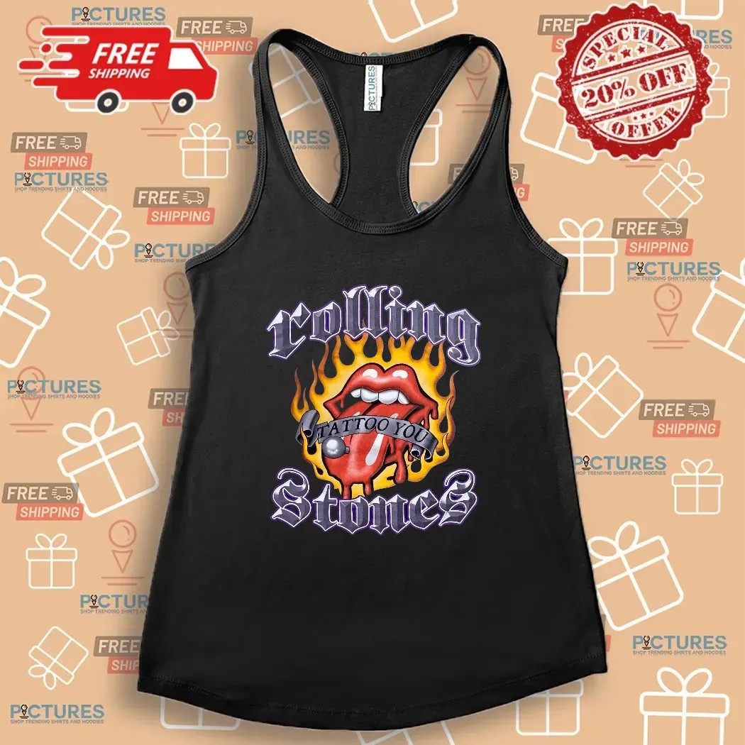 Rolling Stones Tattoo You Flames Band Vintage Y2K T Shirt