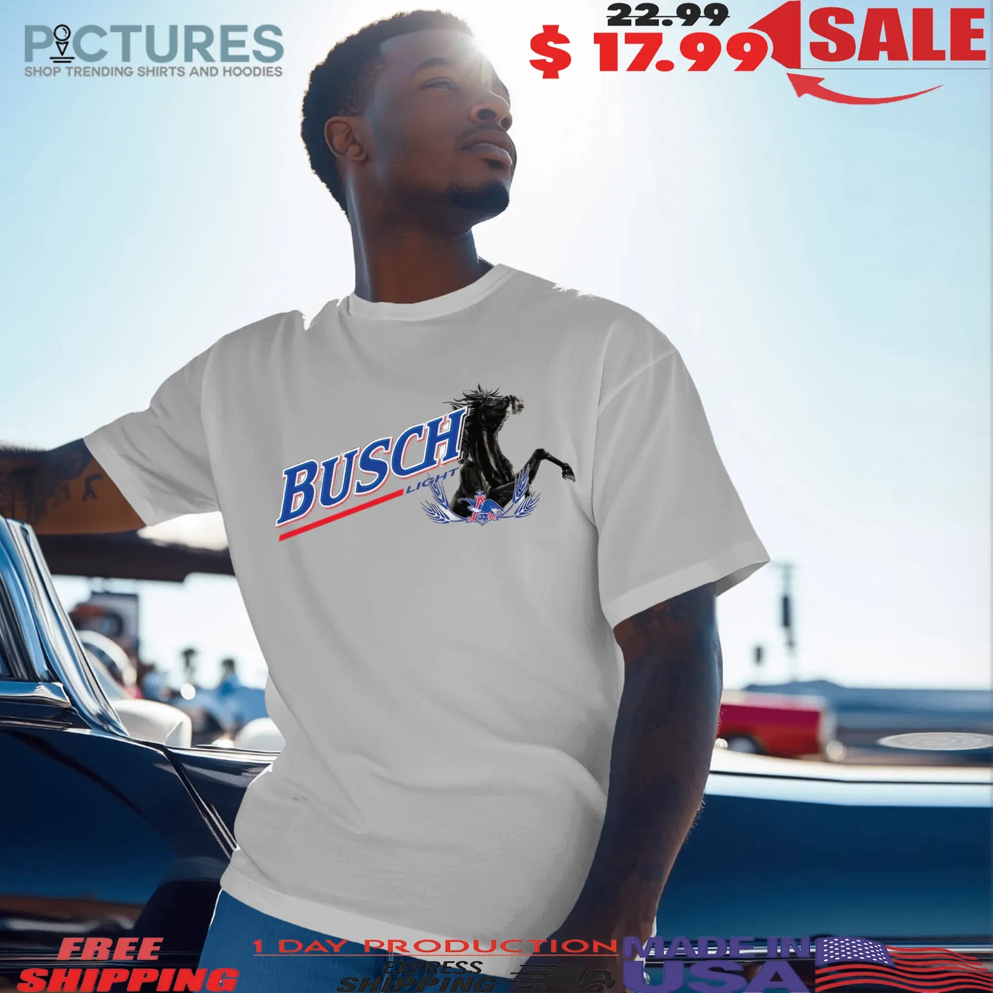 Ross Chastain Thunder 2025 Busch Light Moves Like Lightning T Shirt