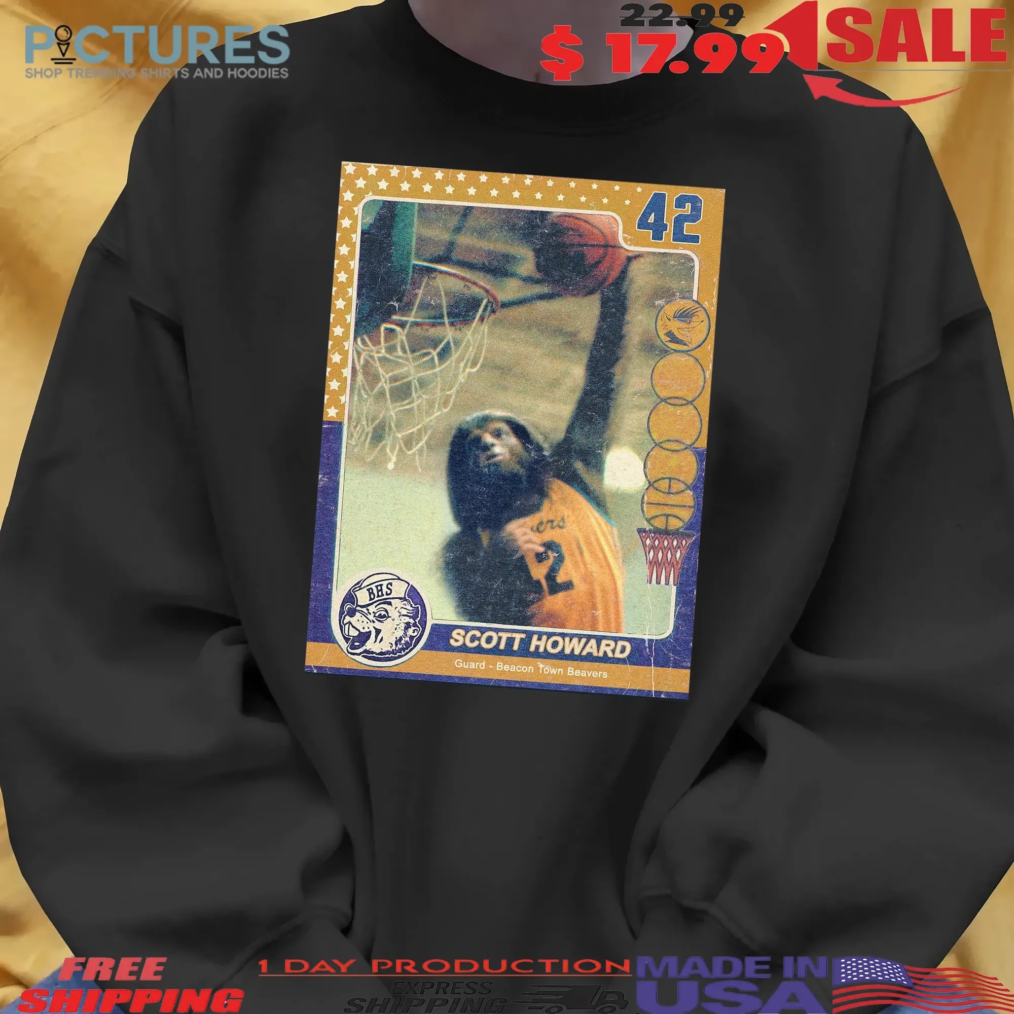 Scott Howard Teen Wolf Trading Card Guard Beacon Town Beaver T Shirt