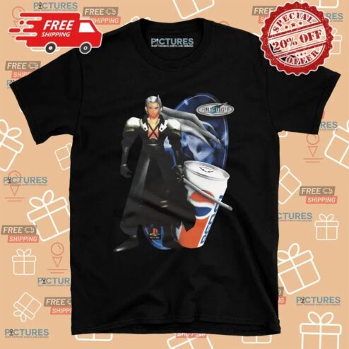 Sephiroth Final Fantasy VII Pepsi Video Game Soft Drink Mashup T Shirt