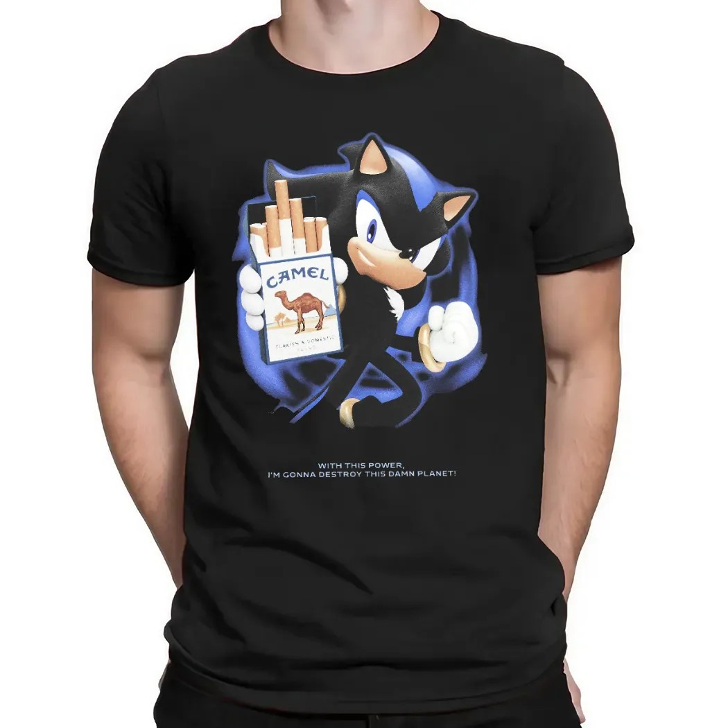 Shadow Camel Cigarette With This Power I'm Gonna Destroy This Damn Planet T Shirt