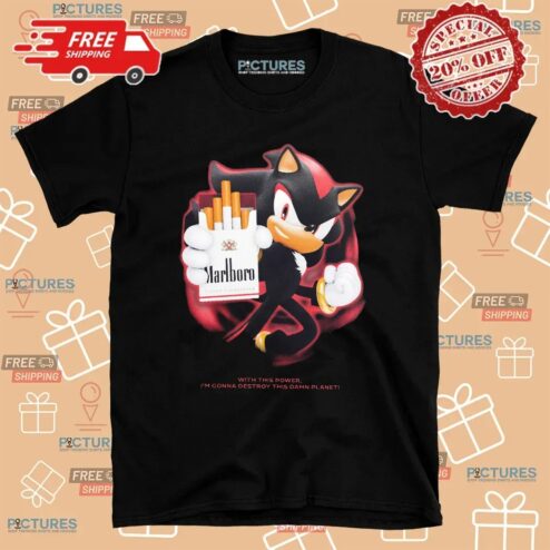 Shadow Marlboro Cigarette With This Power I'm Gonna Destroy This Damn Planet T Shirt