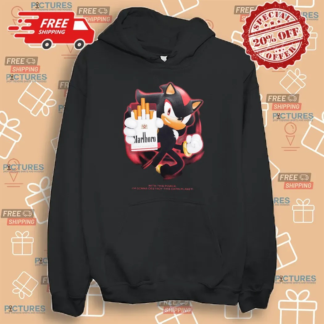 Shadow Marlboro Cigarette With This Power I'm Gonna Destroy This Damn Planet T Shirt