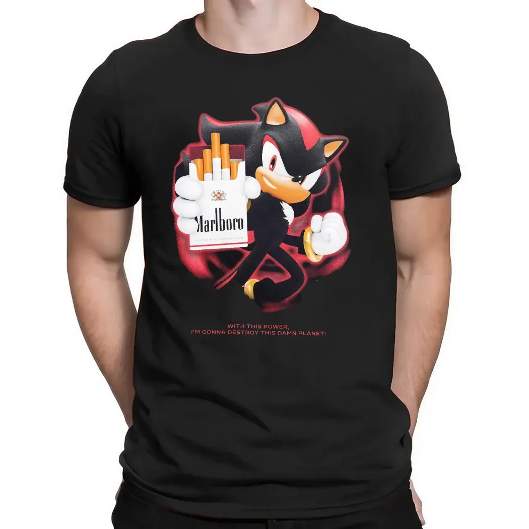 Shadow Marlboro Cigarette With This Power I'm Gonna Destroy This Damn Planet T Shirt