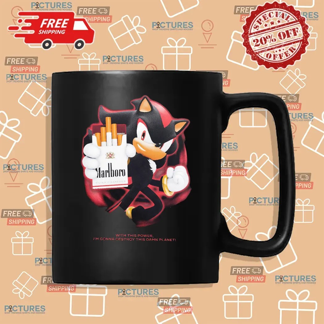 Shadow Marlboro Cigarette With This Power I'm Gonna Destroy This Damn Planet T Shirt