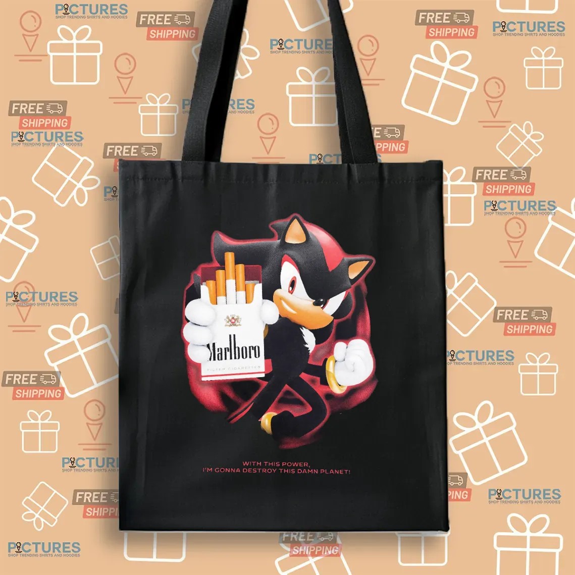Shadow Marlboro Cigarette With This Power I'm Gonna Destroy This Damn Planet T Shirt
