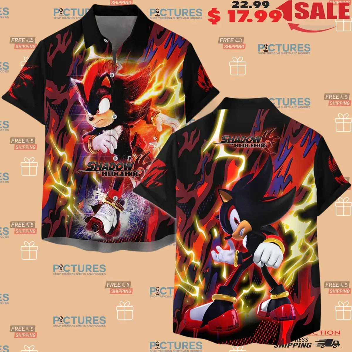 Shadow the Hedgehog Sonic X Video Game All Over Printed T Shirt
