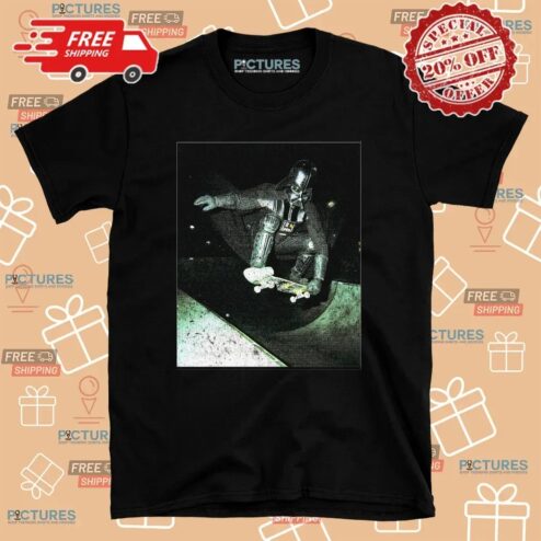 Skateboarding Darth Vader Ollie To The Darkside T Shirt