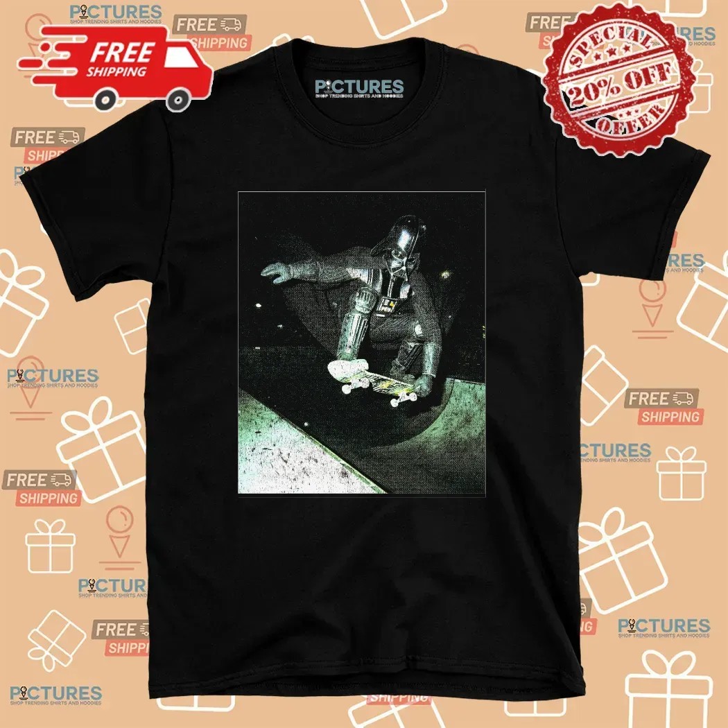 Skateboarding Darth Vader Ollie To The Darkside T Shirt Skateboarding Darth Vader Ollie To The Darkside T Shirt